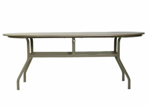 42" x 76" Oval Dining Table with aluminum base