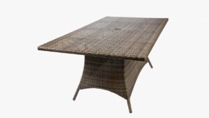 Bonita Collection - Dining Table Willow 42″X 76″ (Includes beveled glass top) seats 6