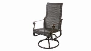 Woven High Back Swivel Dining Chair 26" x 28" x 43"