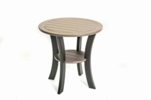 Round End Table with Shelf 18" x 18" x 20"