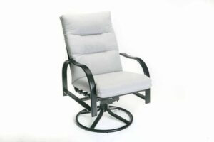Aluminum Kona Cushion Swivel Dining Chair 24" x 30" x 39"