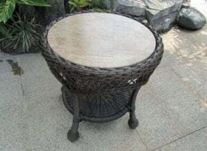 Grand Cypress Collection - End Table (stone top) 23" x 23" x22"